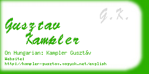gusztav kampler business card