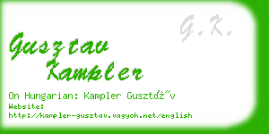 gusztav kampler business card